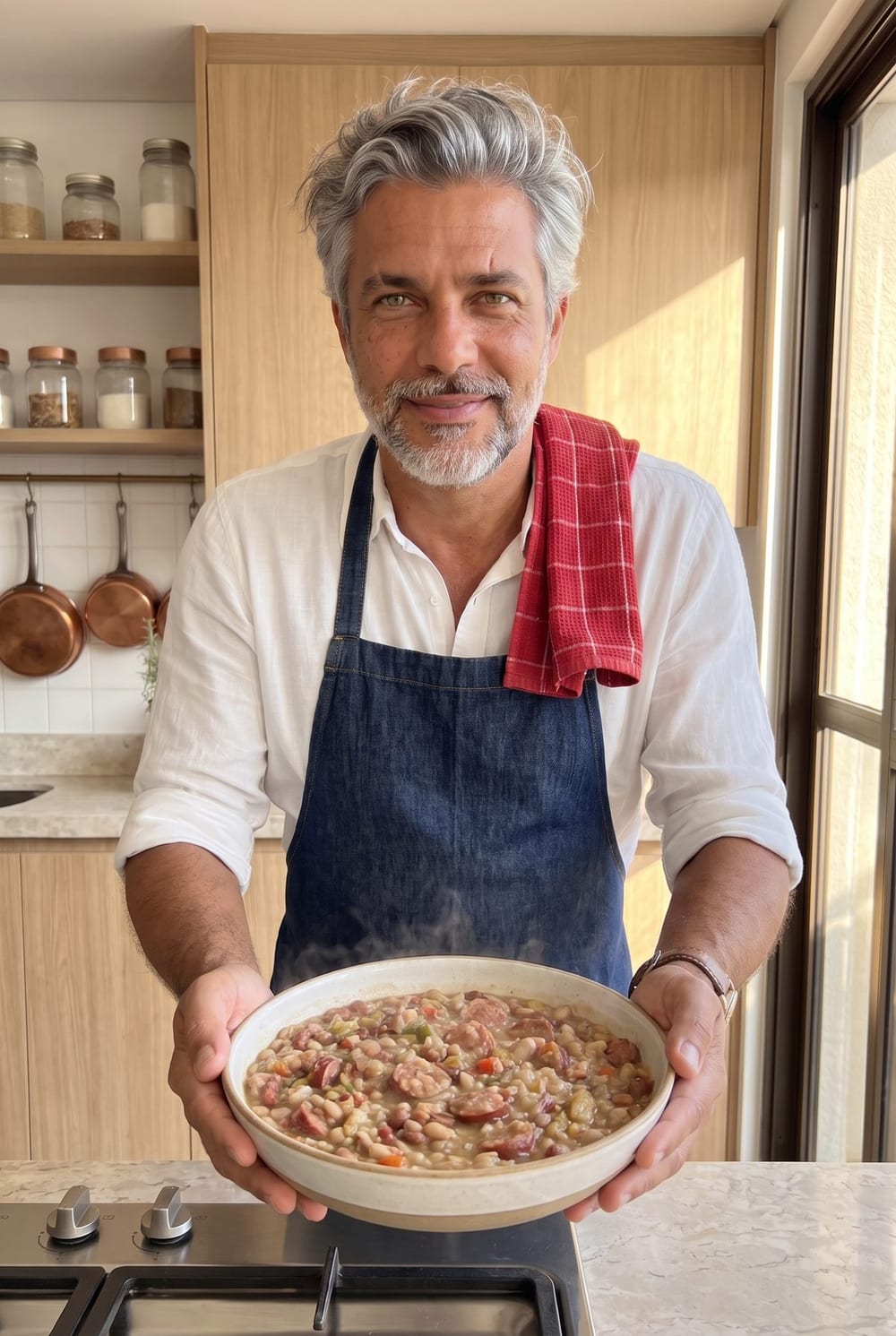 Nico Bertuol na cozinha